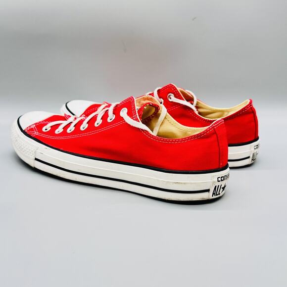 Converse Shoes Mens 11 Red Canvas Chuck Taylor All Star 2 Low Athletic Sneakers - Picture 5 of 10